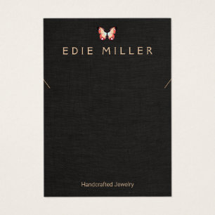 Carte d'affichage du collier de papillon coloré