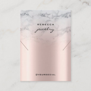 Carte d'affichage du collier d'oreille en or Rose 