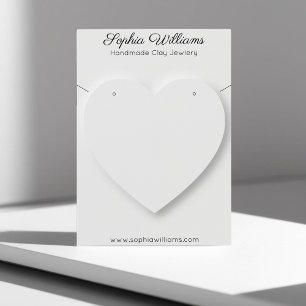 Carte d'affichage du collier minimaliste coeur 3D