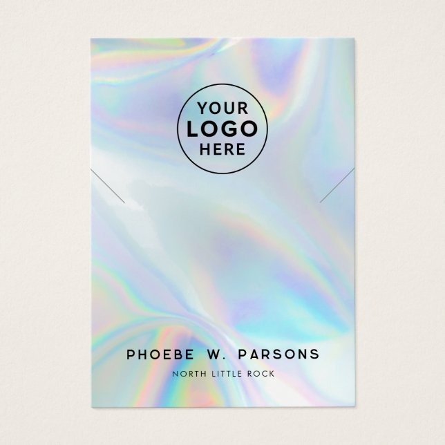 Carte d'affichage du collier moderne Iridescente (Devant)