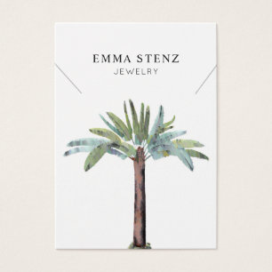 Carte d'affichage du collier ・ Pastel Palm Tree
