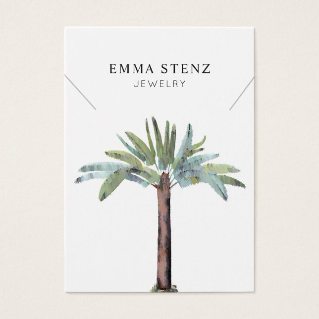 Carte d'affichage du collier ・ Pastel Palm Tree (Devant)