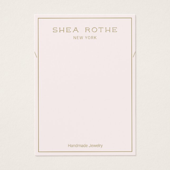 Carte d'affichage du collier rose clair (Devant)