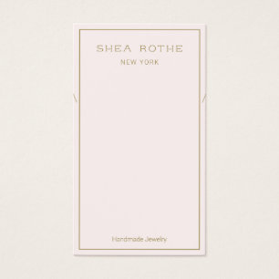 Carte d'affichage du collier rose clair