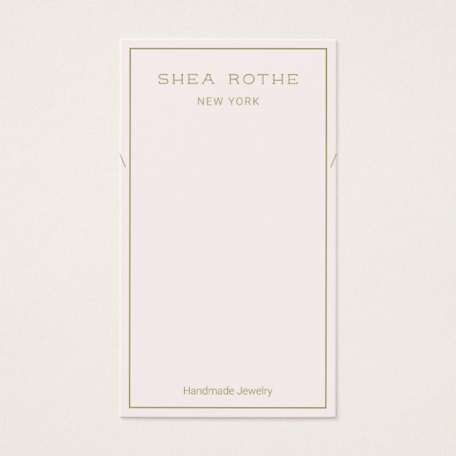Carte d'affichage du collier rose clair (Devant)