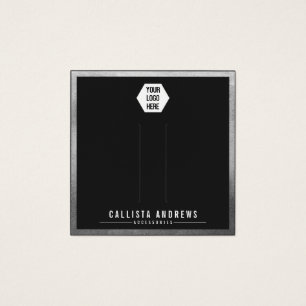 Carte d'affichage du logo de bordure noire en arge