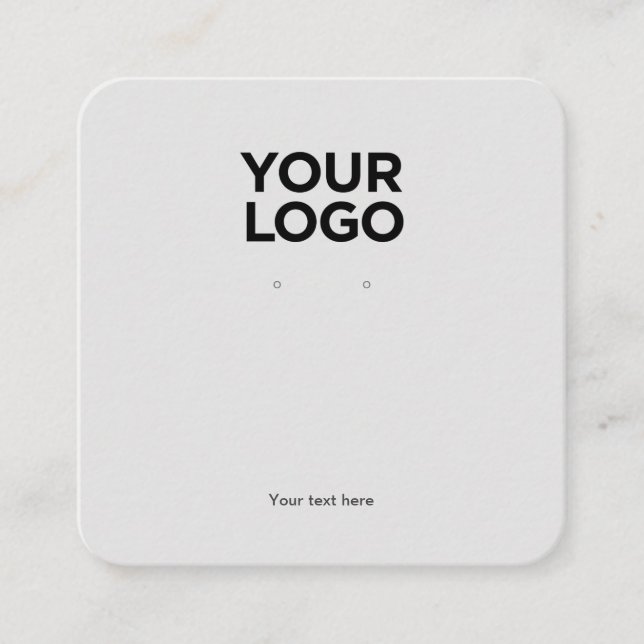 Carte d'affichage du logo d'entreprise Gris carré (Devant)