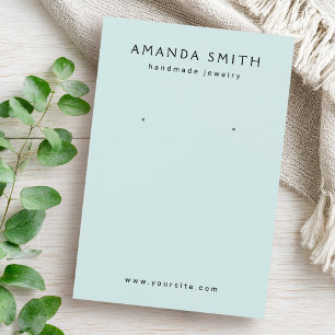 Carte d'affichage du logo personnalisé bleu aqua c