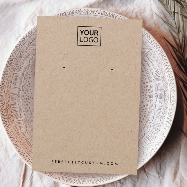 Carte d'affichage du logo personnalisé Kraft (Kraft paper custom logo earring display card)