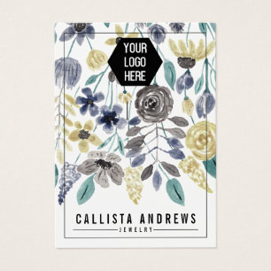 Carte d'affichage du logo Porte - clé gris-jaune