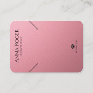 Carte d'affichage du logo rose rose