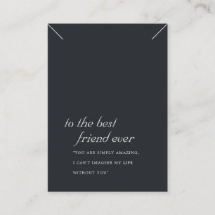 CARTE D'AFFICHAGE D'UN CADEAU D'AMI BLANC NOIR