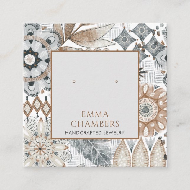 Carte d'affichage Earthy Boho (Devant)