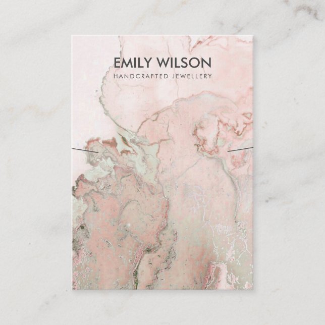 CARTE D'AFFICHAGE EN MARBRE D'OR ROSE BLUSH (Devant)