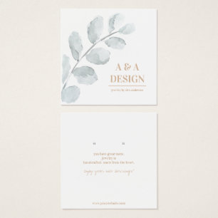 Carte d'affichage Feuilles d'aquarelle pour bijoux
