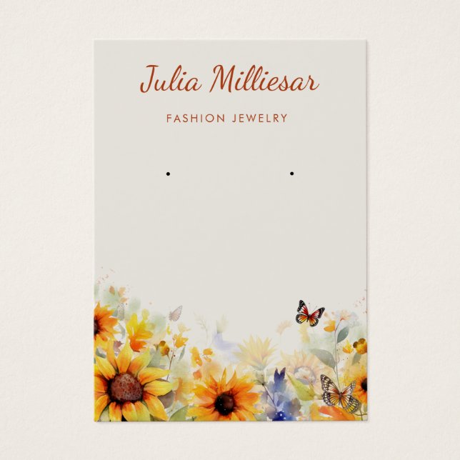 Carte d'affichage fleur sauvage de tournesol moder (Devant)