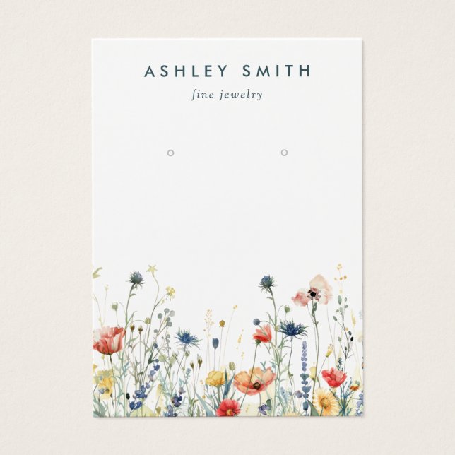 Carte d'affichage Fleur sauvage dynamique (Devant)