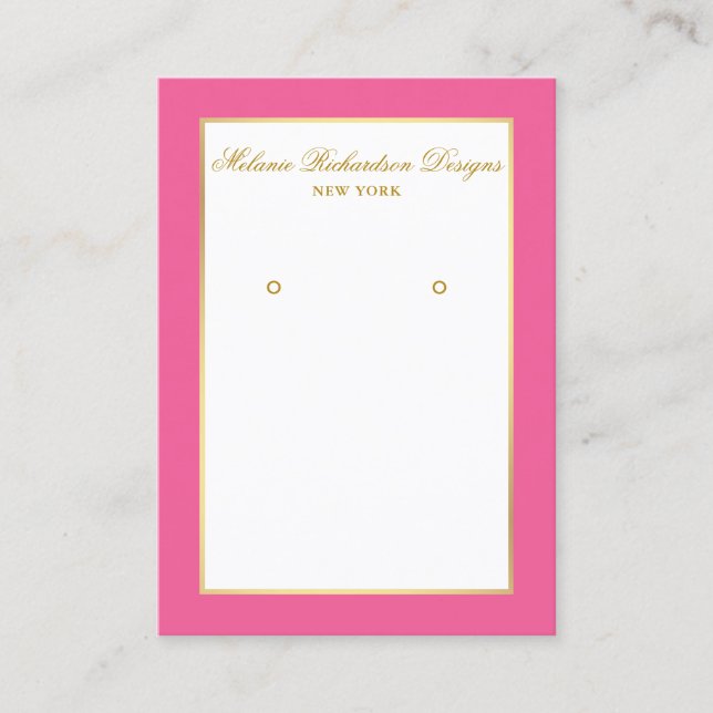 Carte d'affichage Gold et Hot Pink (Devant)