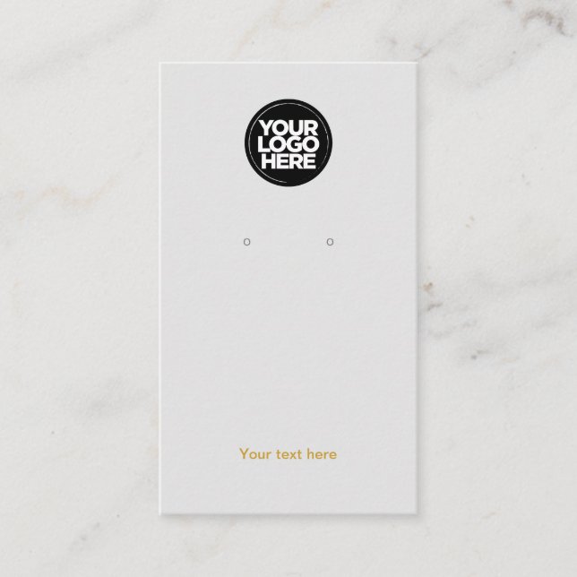 Carte d'affichage Gold Grey de votre logo d'entrep (Devant)