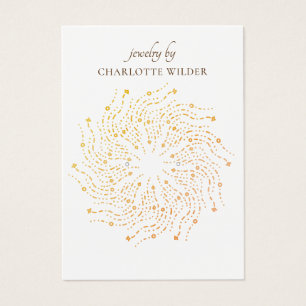 Carte d'affichage Gold Ombre Sunburst Spiral