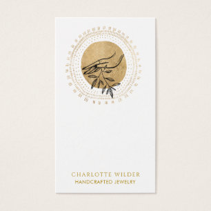 Carte d'affichage Gold Sun Et Hand Faux Foil Bijou