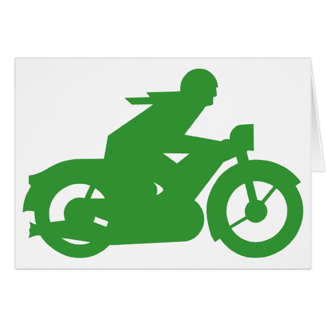 Carte d'affichage Green Motorbiker (Devant horizontal)