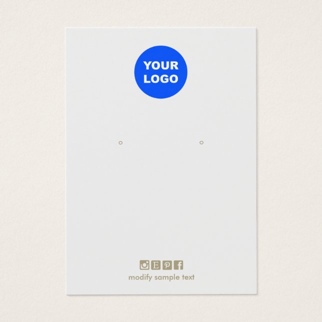 Carte d'affichage Gris clair Ajouter un logo (Devant)