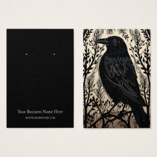 Carte d'affichage Halloween Crow Raven
