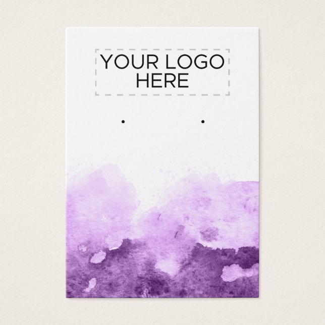 Carte d'affichage Logo Purple Ombre Aquarelle (Devant)