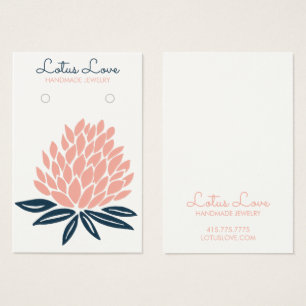 Carte d'affichage Lotus Flower Earring Collier Bij