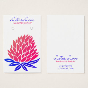 Carte d'affichage Lotus Flower Earring Collier Bij