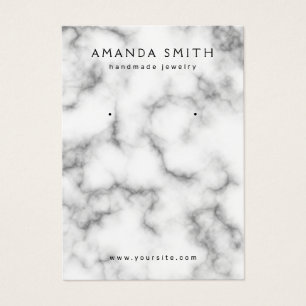 Carte d'affichage minimaliste Marbre blanc