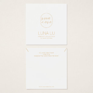 Carte d'affichage minimaliste pour bijoux en colli