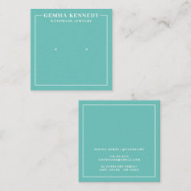 Carte d'affichage minimaliste Turquoise et blanc