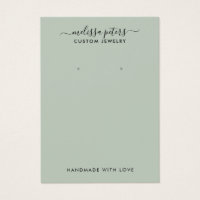 Carte d'affichage moderne à bijoux en vert