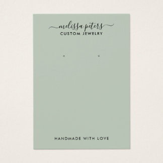Carte d'affichage moderne à bijoux en vert