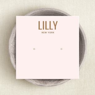 Carte d'affichage moderne à oreille rose pâle