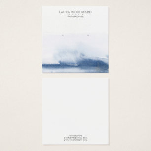 Carte d'affichage moderne Aquarelle bleue