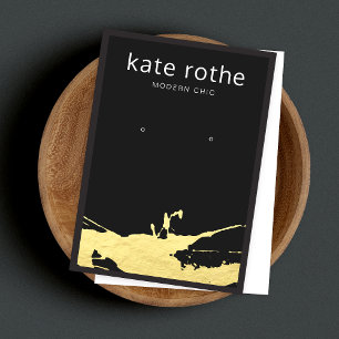 Carte d'affichage moderne Black Gold Spatter