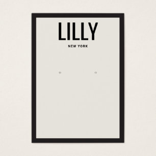 Carte d'affichage moderne Black Off White Bordure