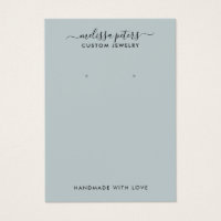 Carte d'affichage moderne de bijoux de style bleu