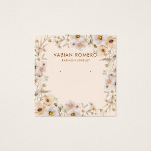Carte d'affichage moderne élégant bijoux floraux