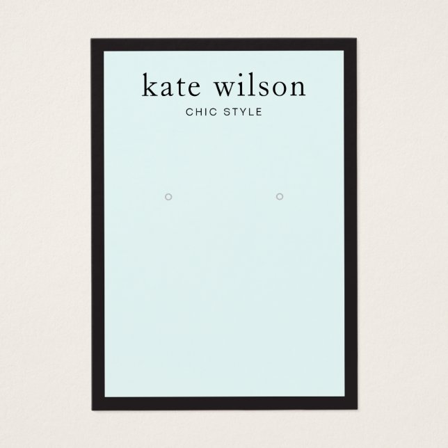 Carte d'affichage moderne en bleu clair (Devant)