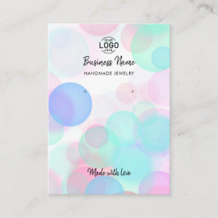 Carte d'affichage moderne en bulles roses
