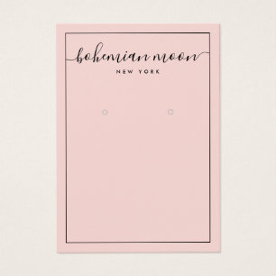 Carte d'affichage moderne en écriture rose et noir