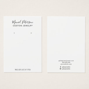 Carte d'affichage moderne pour bijoux à oreille si