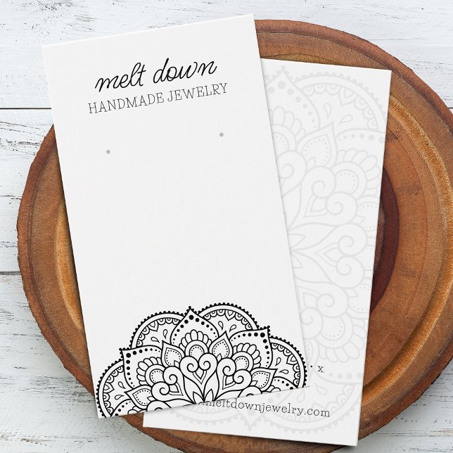 Carte d'affichage moderne pour bijoux à oreilles M (Modern Mandala Earring Jewelry Display Card)