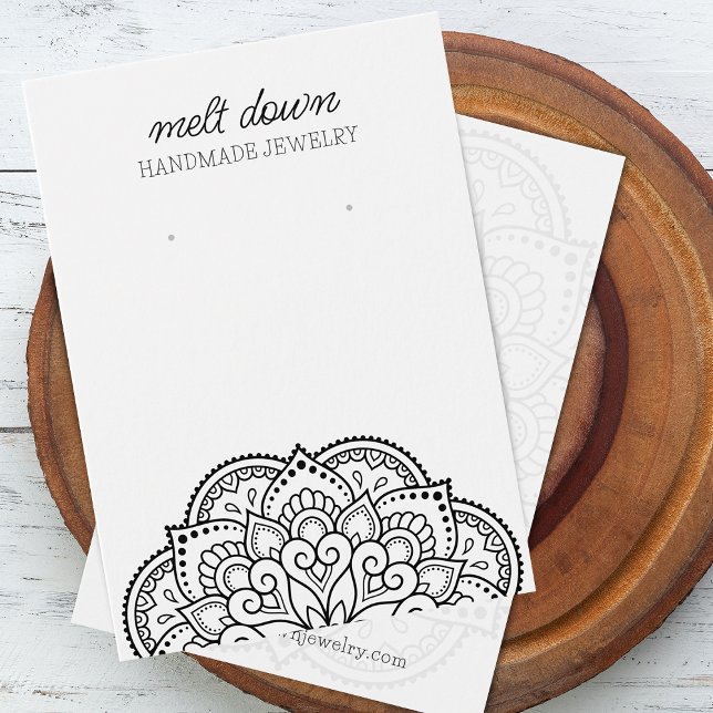 Carte d'affichage moderne pour bijoux à oreilles M (Modern Mandala Earring Jewelry Display Card)