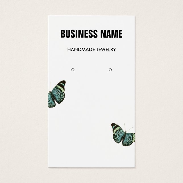 Carte d'affichage moderne pour les bijoux papillon (Devant)