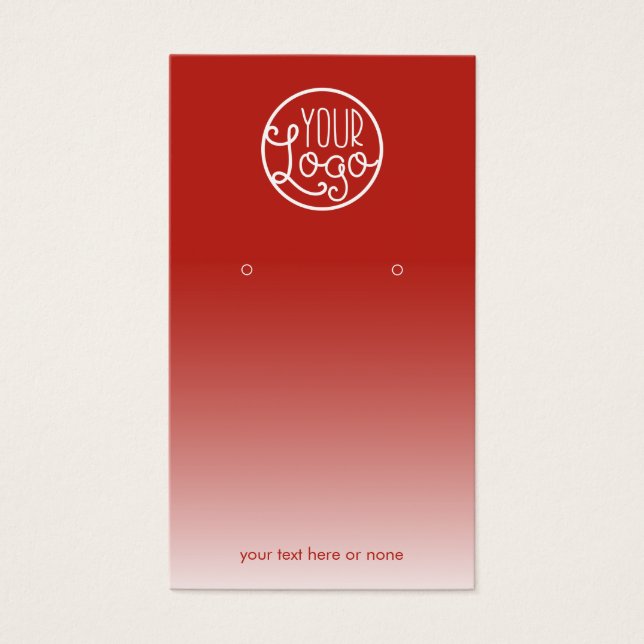 Carte d'affichage moderne Red Ombre Votre logo Bou (Devant)